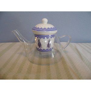 China Teapot & Strainer,  Valensole Pot,
